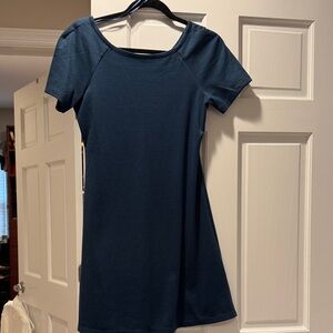 Philosophy Teal Blue Short Sleeve knit Mini Dress
